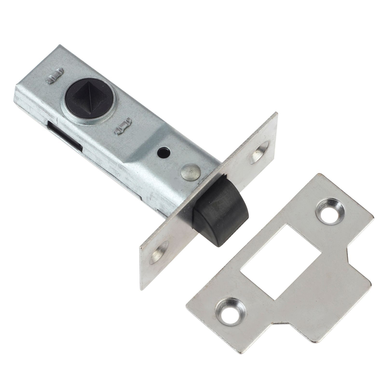 Diall Polished Chrome effect Metal Tubular Mortice latch (L)64mm DIY