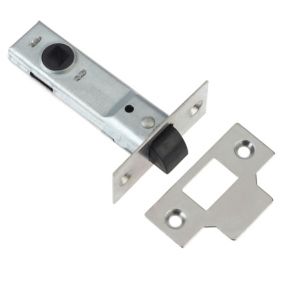 Diall Polished Chrome effect Metal Tubular Mortice latch (L)76mm
