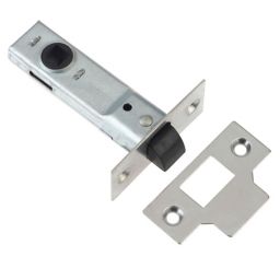 Diall Polished Chrome effect Tubular Mortice latch (L)76mm
