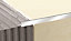 Diall PolishedChrome effect 12.5mm Straight Aluminium External edge tile trim