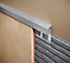Diall PolishedChrome effect 8mm Straight Aluminium External edge tile trim