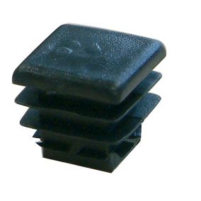 Diall Polyvinyl chloride (PVC) Square End cap (Dia)10mm, Pack of 5