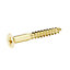 Diall Pozidriv Brass Screw (Dia)5mm (L)40mm, Pack of 25