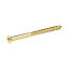 Diall Pozidriv Brass Screw (Dia)5mm (L)70mm, Pack of 25