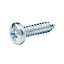 Diall Pozidriv Pan head Zinc-plated Carbon steel Screw (Dia)6.3mm (L)25mm, Pack of 25