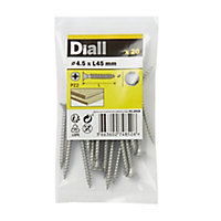 Diall Pozidriv Stainless steel Screw (Dia)4.5mm (L)45mm, Pack of 20