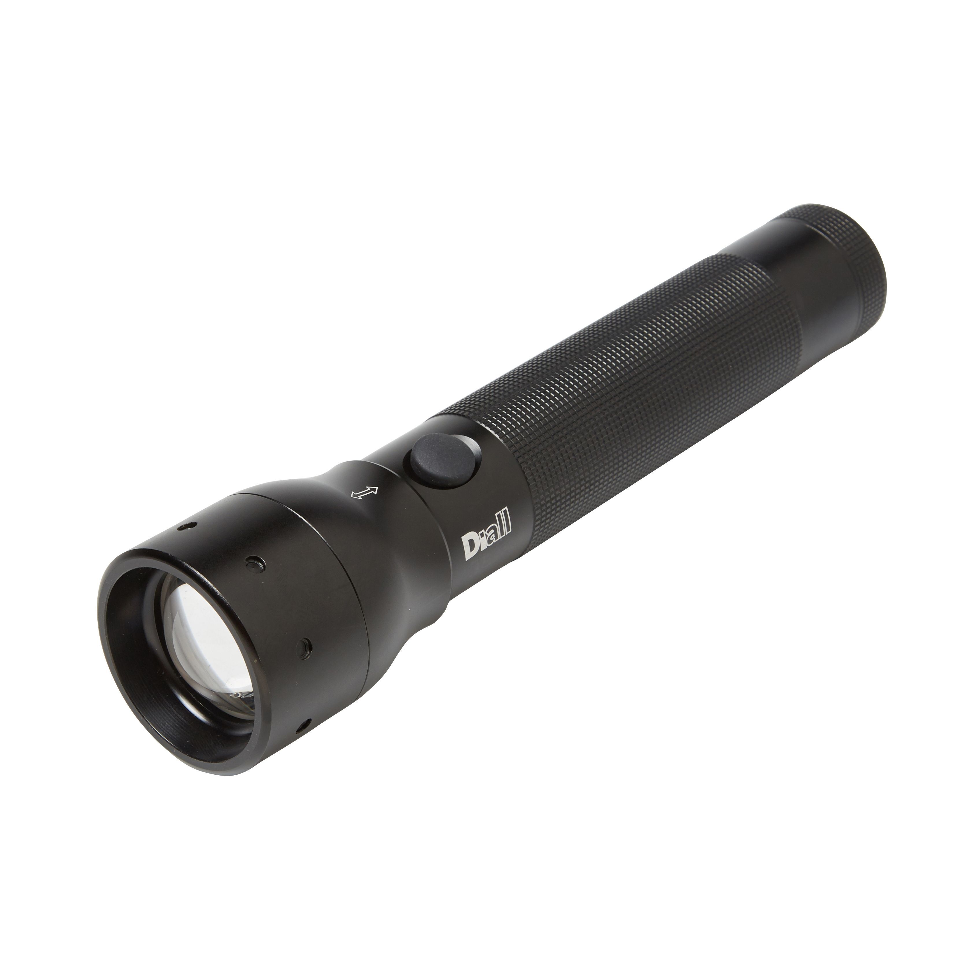 Diall Pro Black 300lm LED Battery-powered Torch
