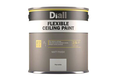 Diall Pure white Matt Emulsion paint, 2.5L