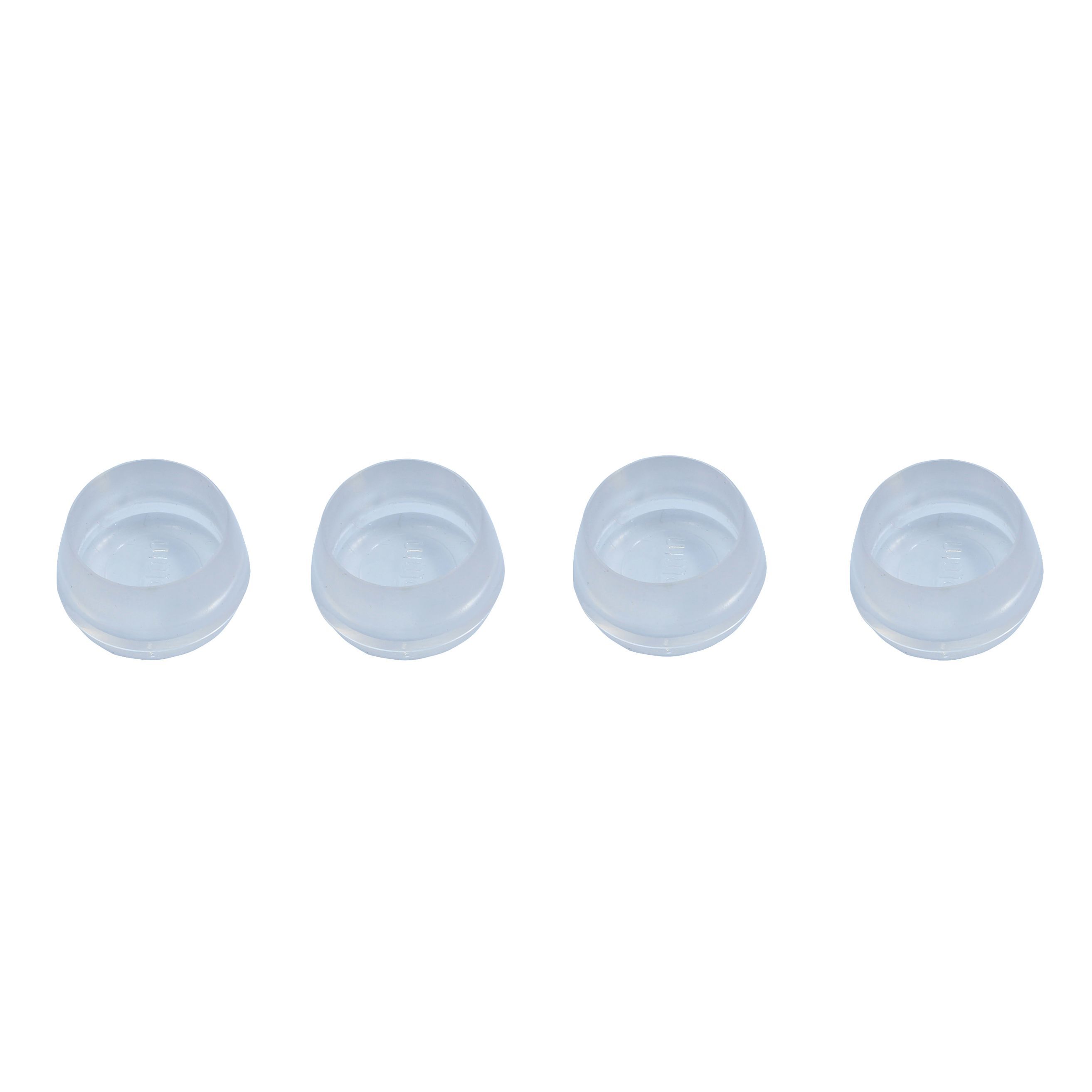 Magic Sliders Vinyl Leg Tips - White, 3/4" Wide, Round, Self-Adhesive, 4 Pack