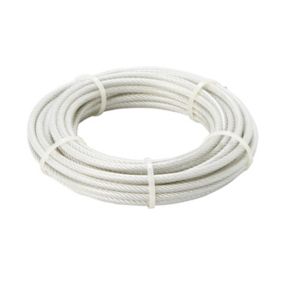 Diall PVC & steel Cable, (L)10m (Dia)6mm, 880g