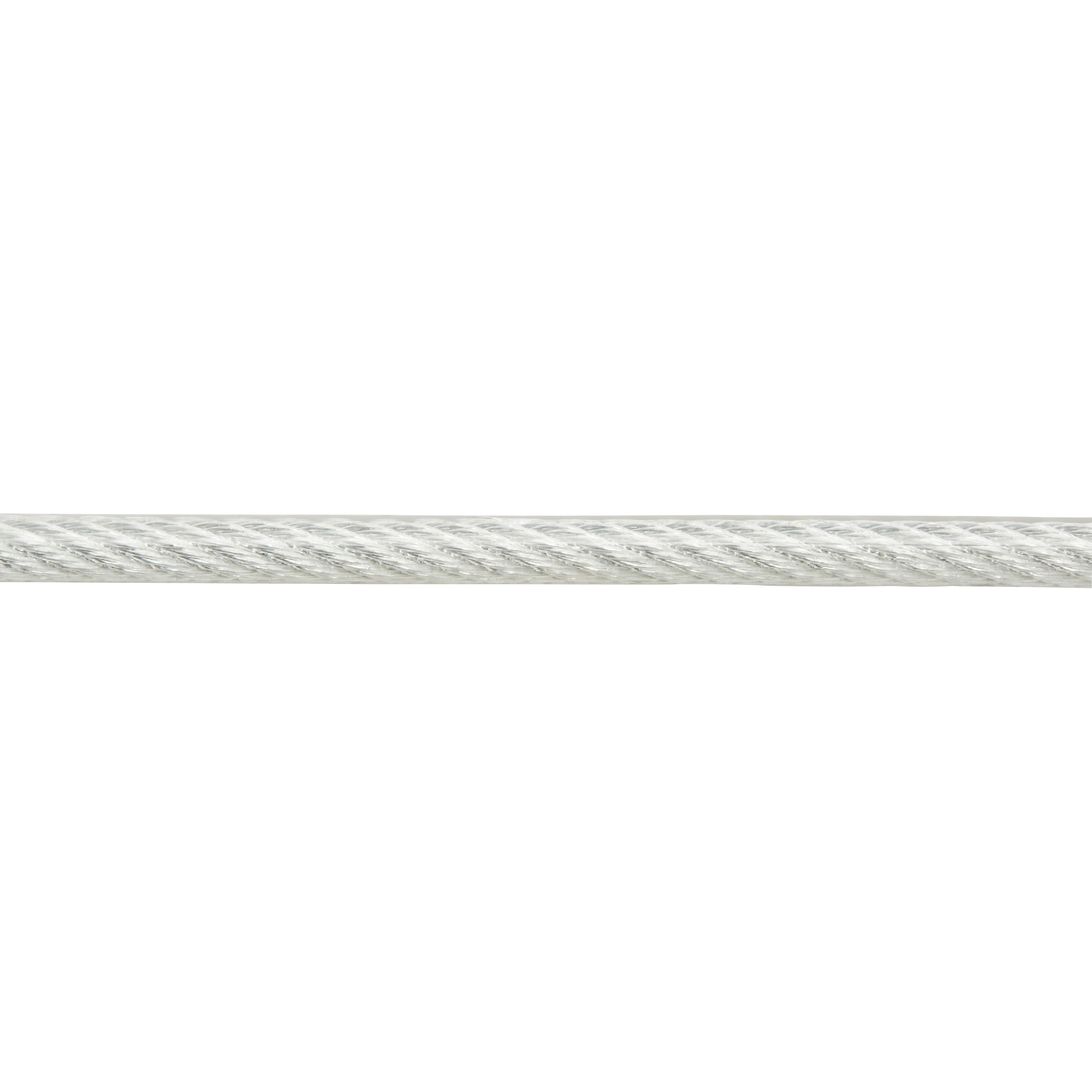 Diall PVC & steel Cable, (L)10m (Dia)6mm, 880g