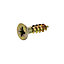 Diall PZ Double-countersunk Yellow-passivated Steel Wood screw (Dia)4mm (L)16mm, Pack of 100