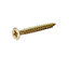 Diall PZ Pan head Yellow-passivated Steel Wood screw (Dia)4mm (L)40mm, Pack of 100