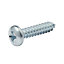 Diall PZ Pan head Zinc-plated Hardened steel Self-drilling screw (Dia)4.2mm (L)19mm, Pack of 25