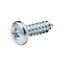 Diall PZ Pan head Zinc-plated Hardened steel Self-drilling screw (Dia)4.8mm (L)16mm, Pack of 25