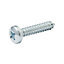 Diall PZ Pan head Zinc-plated Hardened steel Self-drilling screw (Dia)4.8mm (L)25mm, Pack of 25