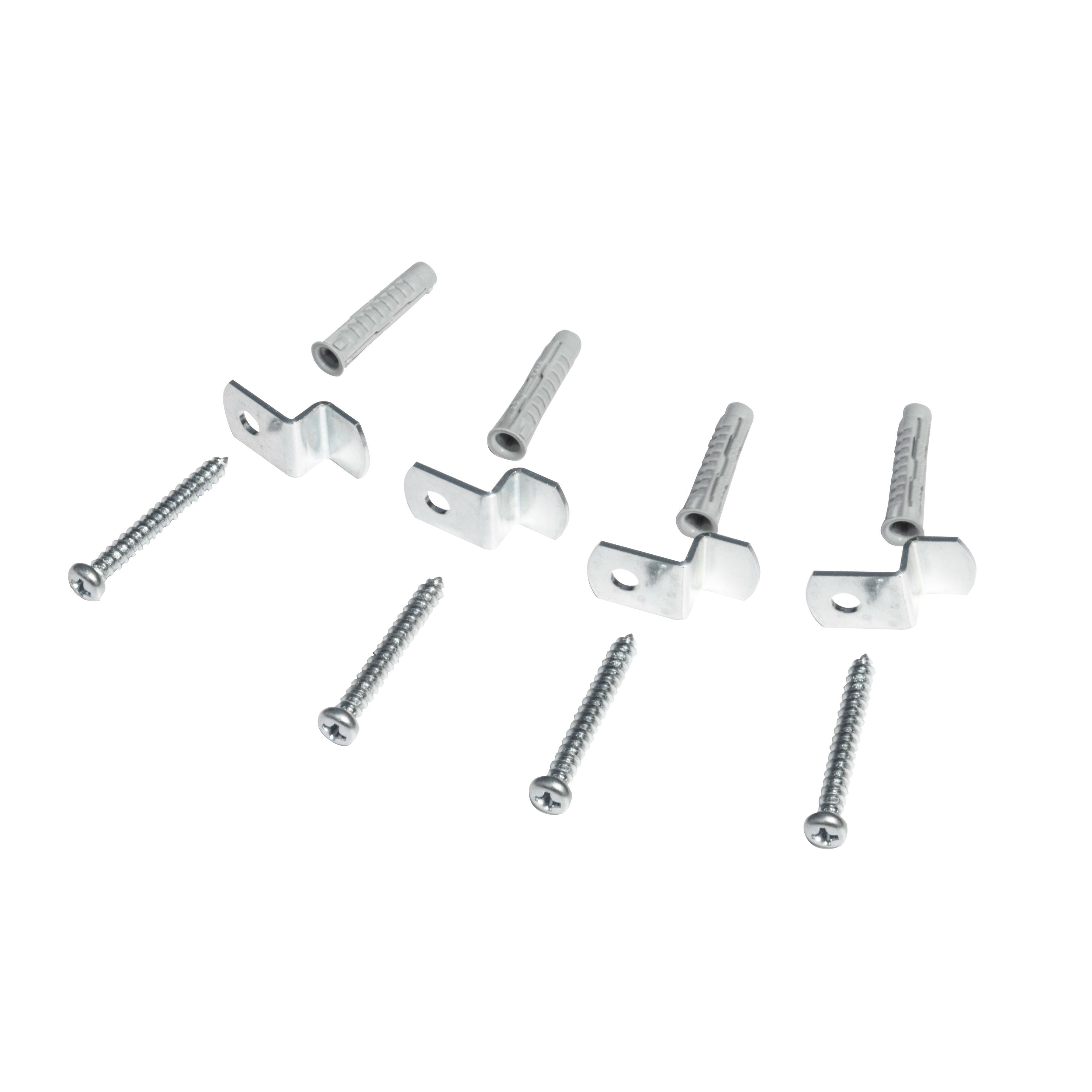 Diall PZ Round Grey Mirror screw (L)25mm, Pack of 4