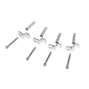 Diall PZ Round Steel Mirror screw (L)25mm, Pack of 4