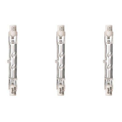 Diall R7s 120W Linear Halogen Dimmable Light bulb, Pack of 3