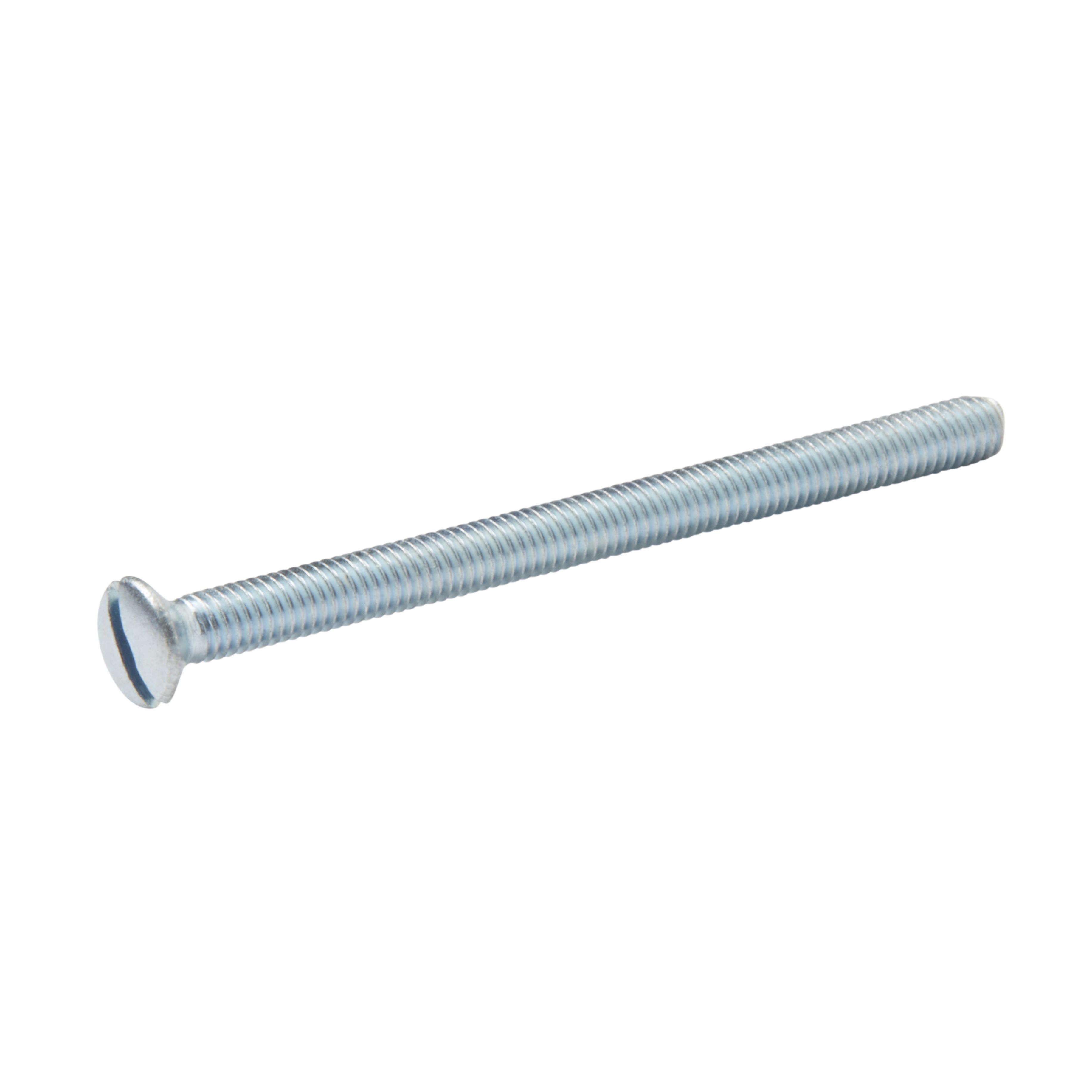 Diall Raised-countersunk Zinc-plated Carbon steel Switch box screw (Dia)3.5mm (L)50mm, Pack of 4