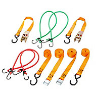 Diall Ratchet tie down & hook, Pack of 8