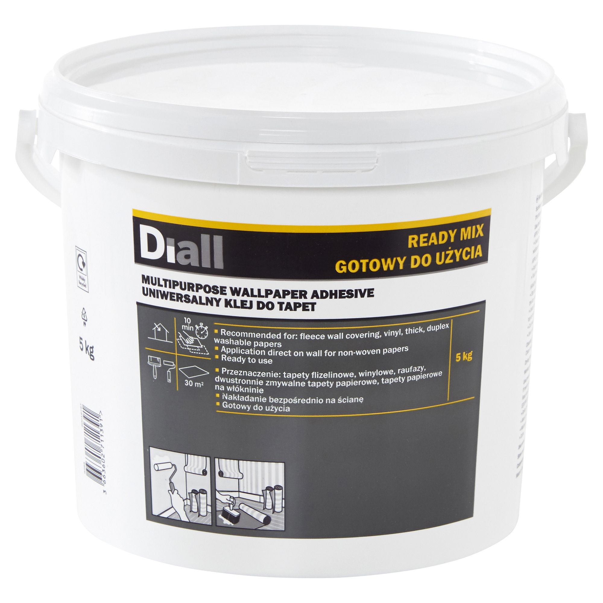Diall Ready mixed Wallpaper Adhesive 5kg DIY at B&Q