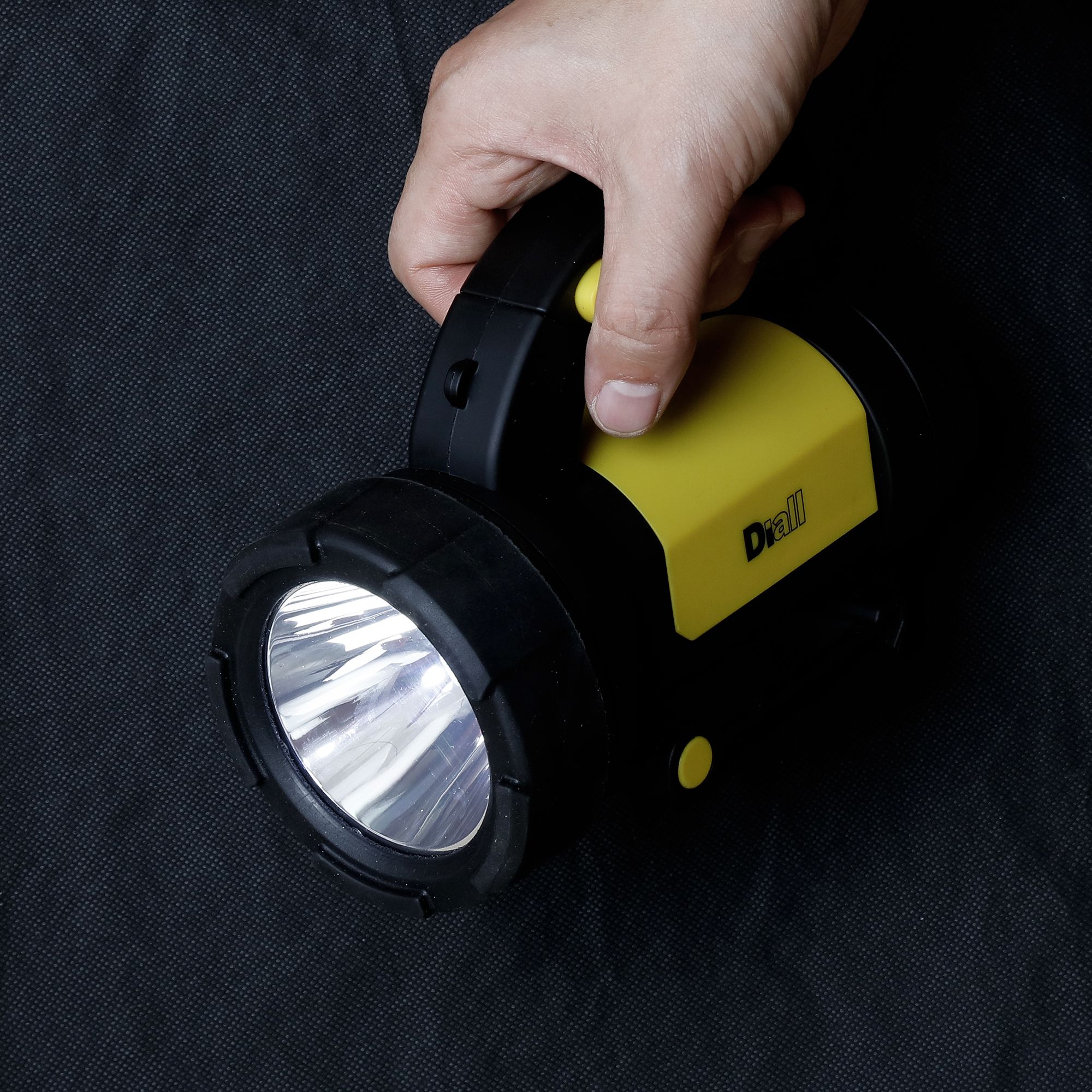 Diall Rechargeable 300lm LED Battery powered Spotlight torch