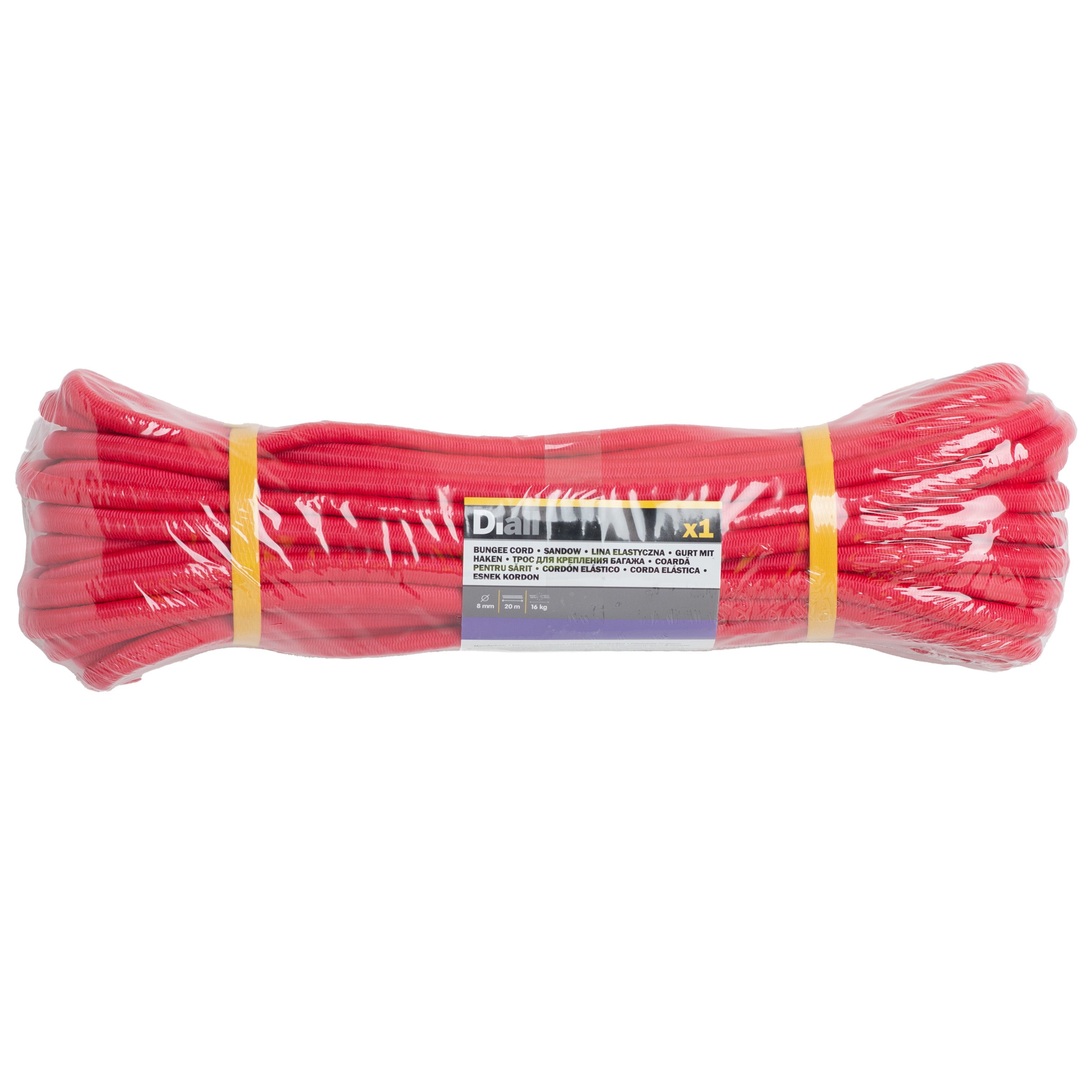 Diall Red Bungee cord (Dia)8mm (L)20m
