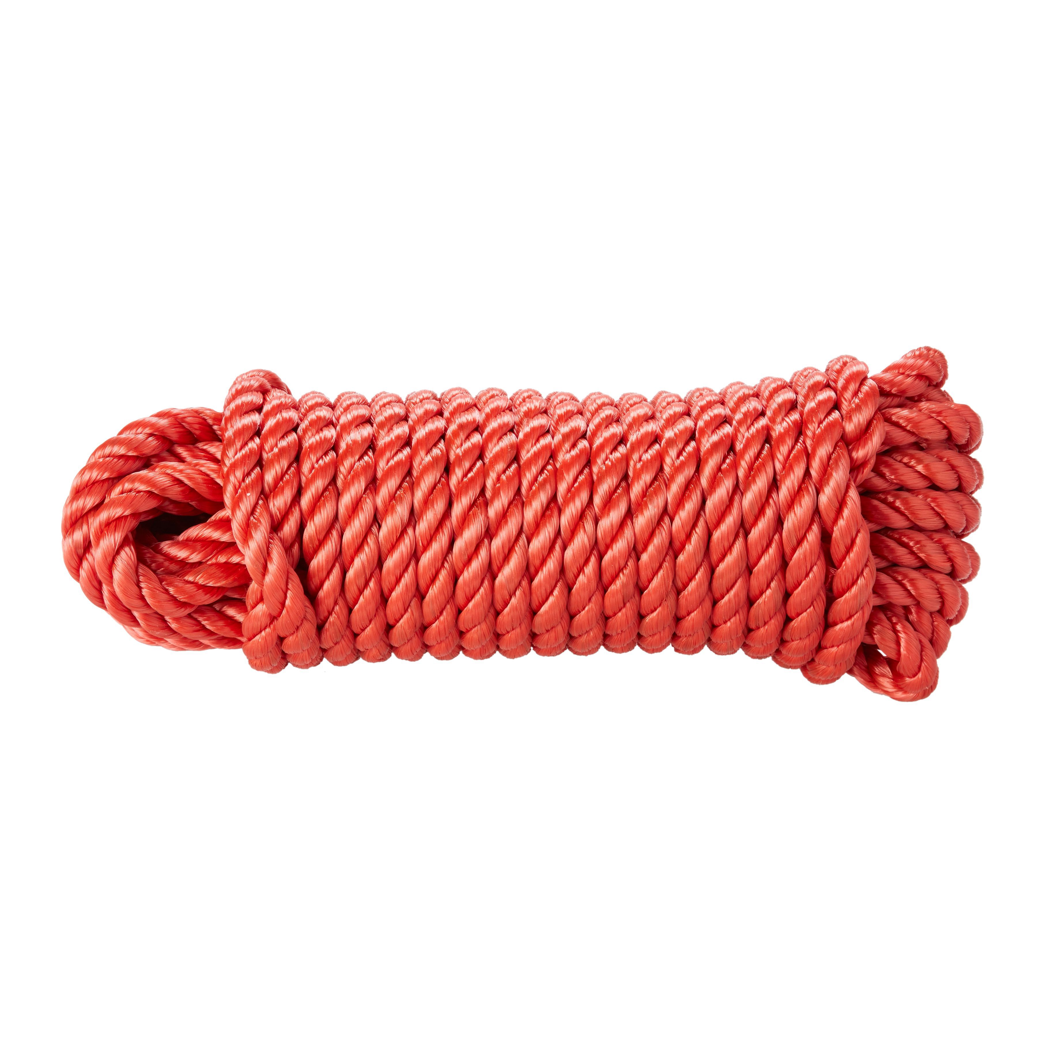 Diall Red Polypropylene (PP) Twisted Rope, (L)7.5m (Dia)14mm | DIY At B&Q