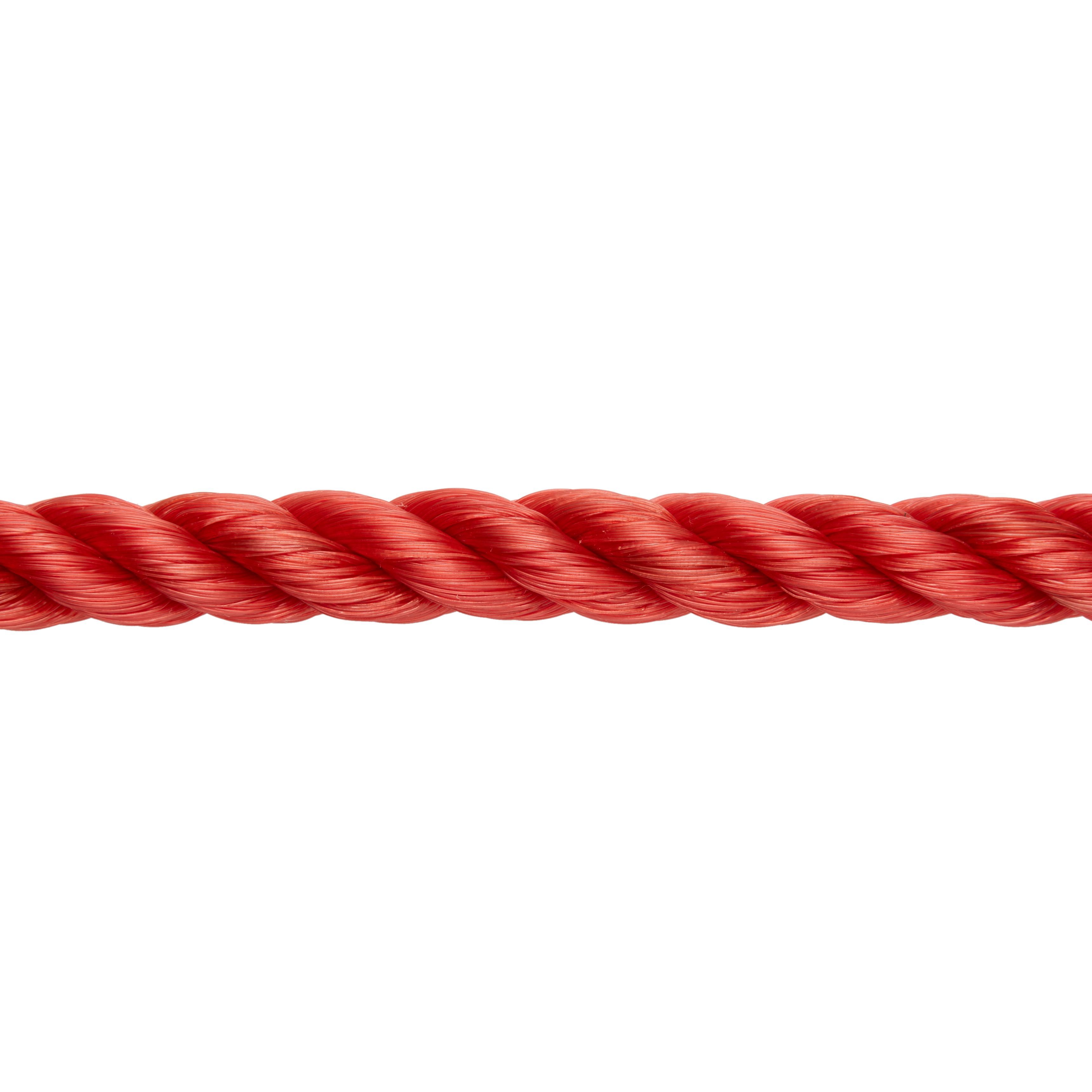 Diall Red Polypropylene Twisted rope, (L)7.5m (Dia)14mm
