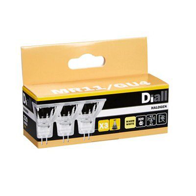 Diall Reflector spot Warm white Halogen Dimmable Light bulb of 3