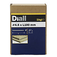 Diall Round wire nail (L)100mm (Dia)4.5mm 1kg