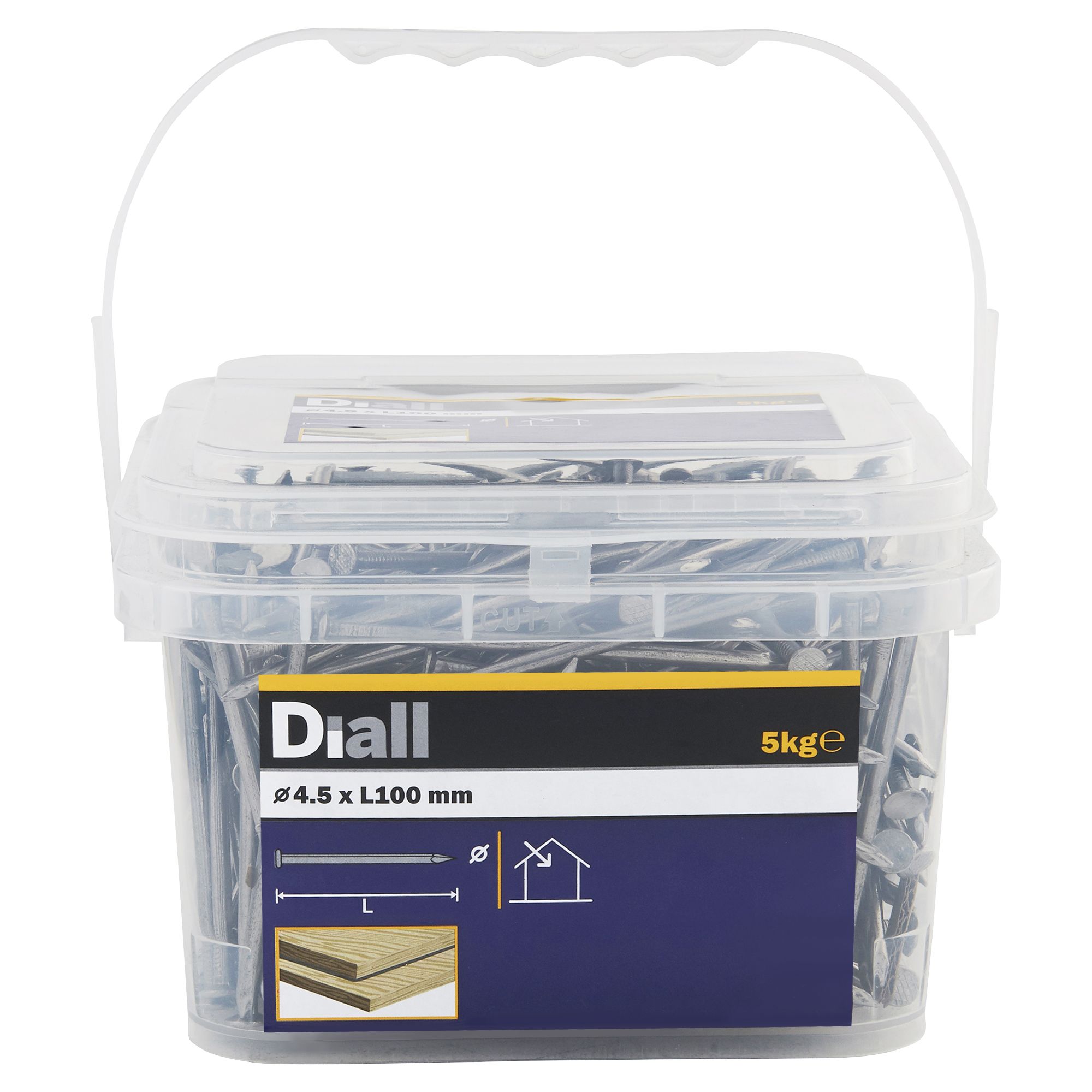 Diall Round wire nail (L)100mm (Dia)4.5mm 5kg