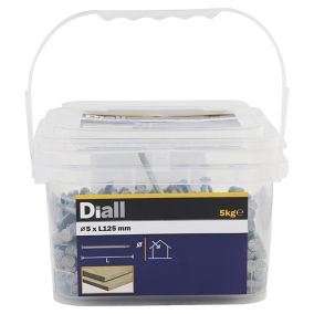 Diall Round wire nail (L)125mm (Dia)5mm 5kg