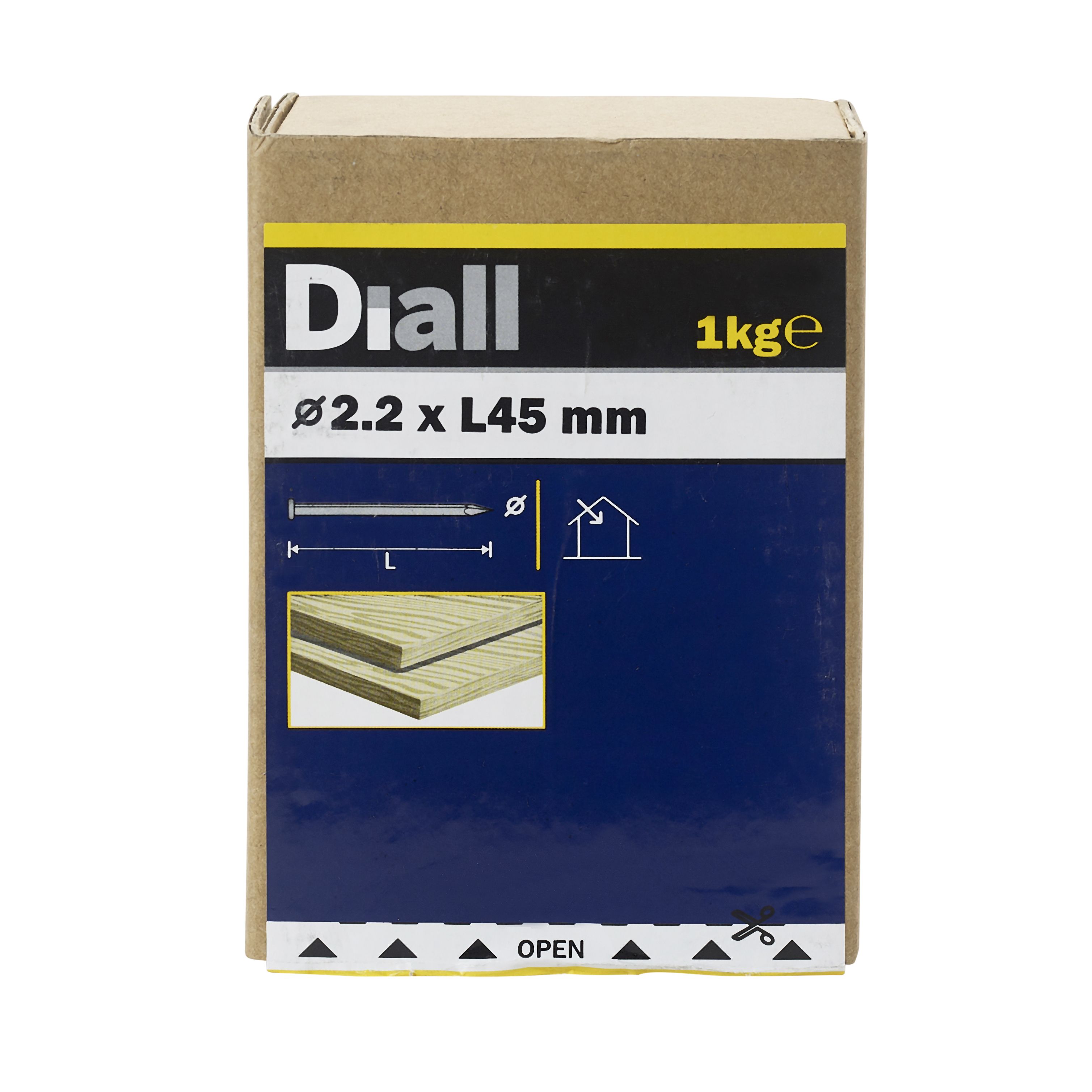 Diall Round wire nail (L)45mm (Dia)2.2mm 1kg