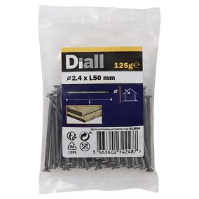 Diall Round wire nail (L)50mm (Dia)2.4mm 125g