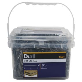Diall Round wire nail (L)80mm (Dia)3.5mm 5kg