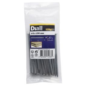 Diall Round wire nail (L)90mm (Dia)4mm 125g