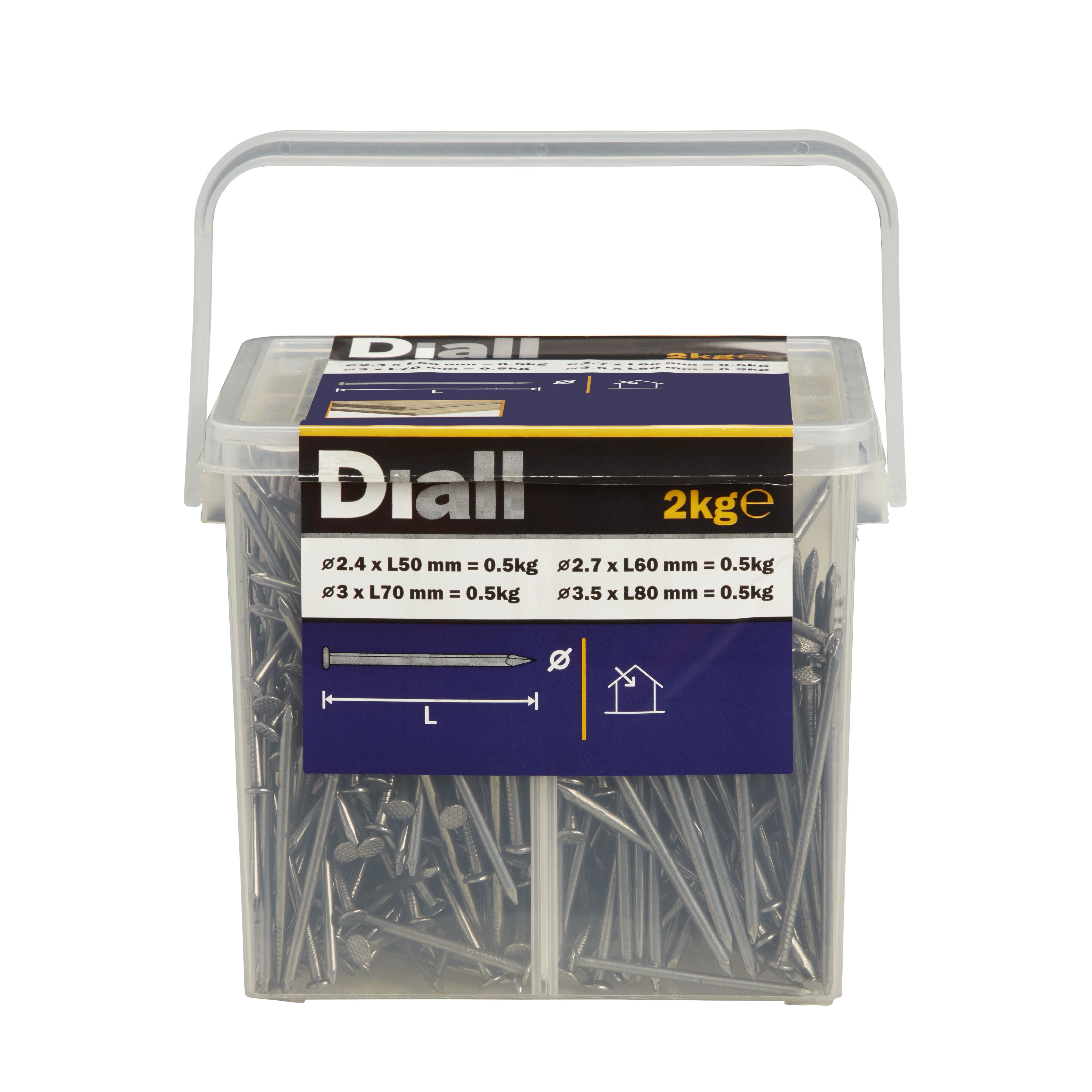 Diall Round wire nail Set