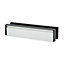 Diall Silver effect Aluminium Letterbox with sleeve (H)67mm (W)305mm