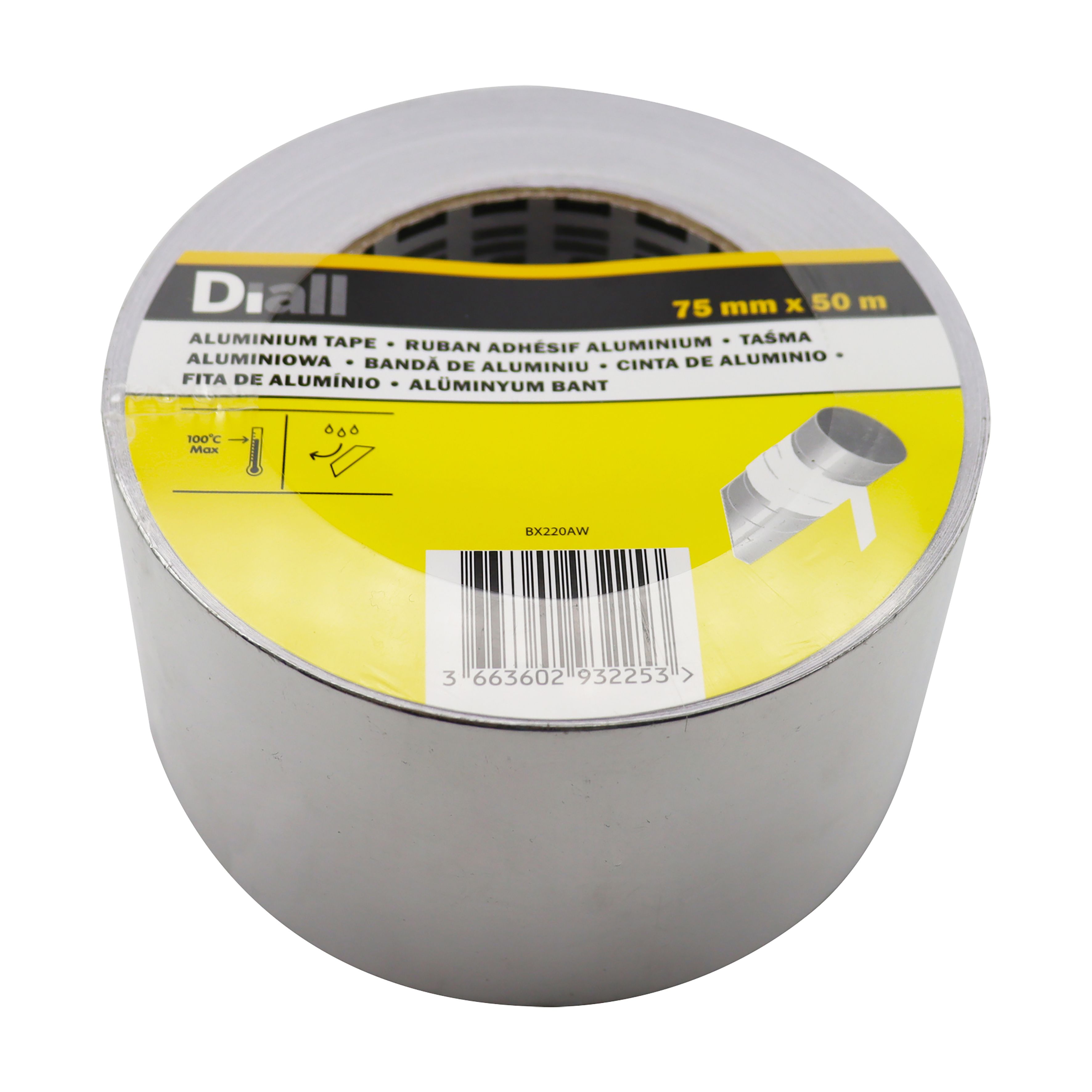 Diall Silver Gas Tape (L)50m (W)75mm - 3
