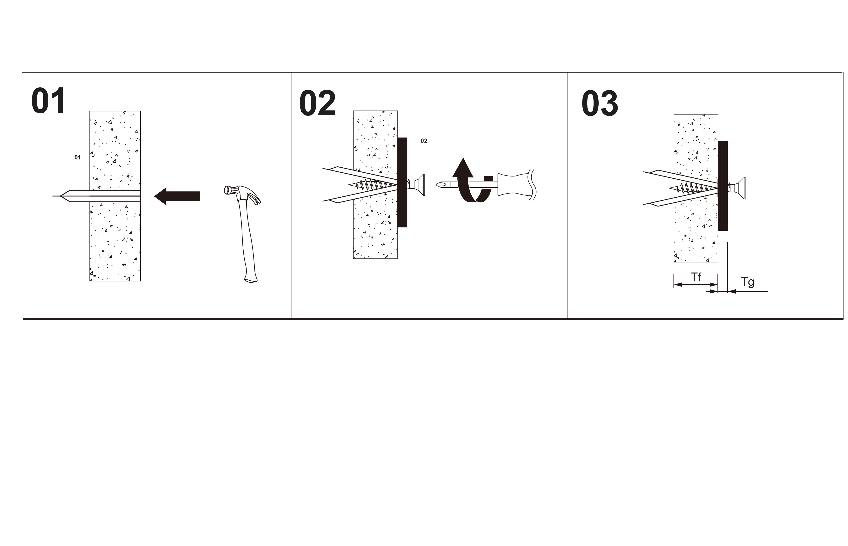 Diall Single Plasterboard fixing (Dia)12mm (L)30mm, Pack of 100