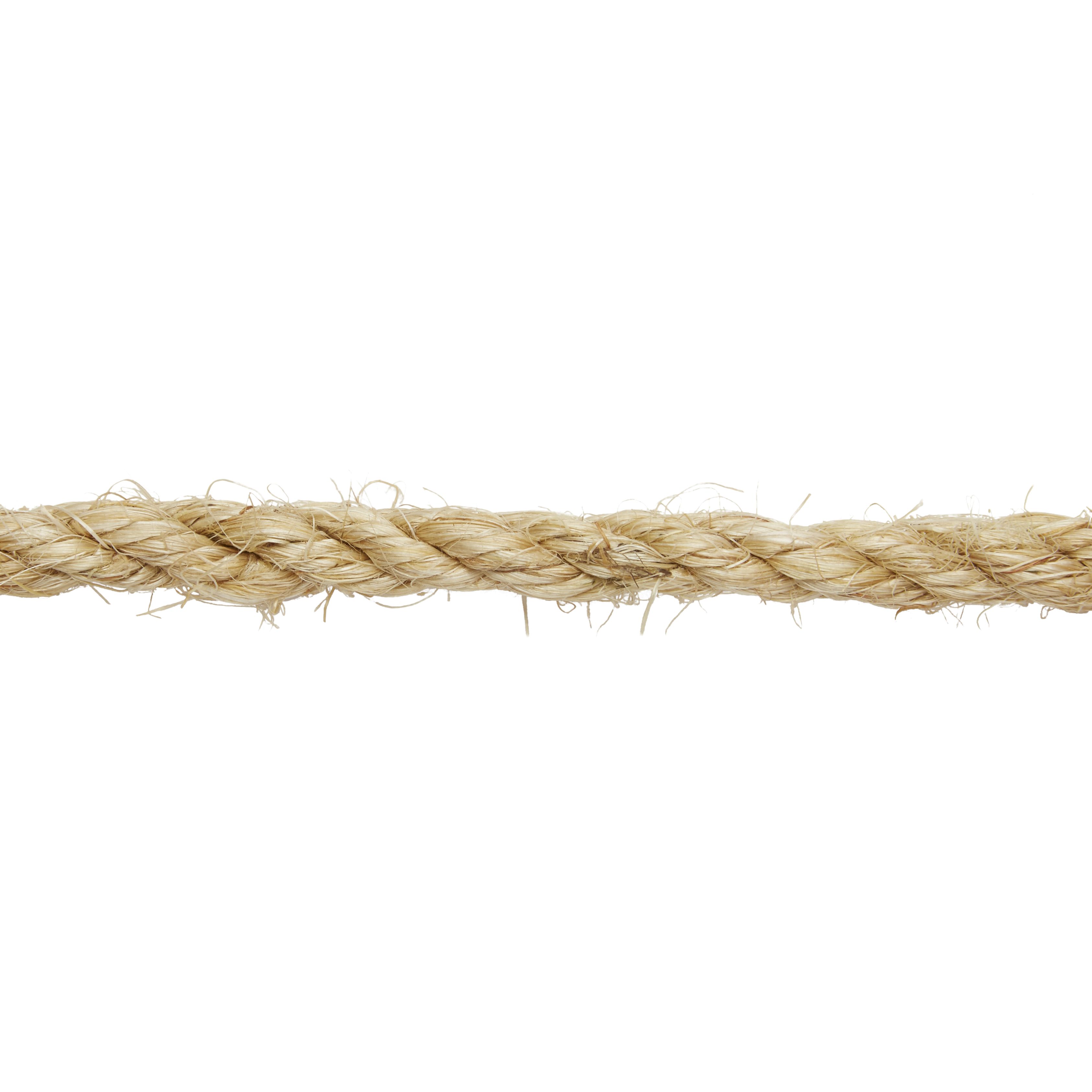 Diall Sisal Twisted rope, (L)10m (Dia)8mm