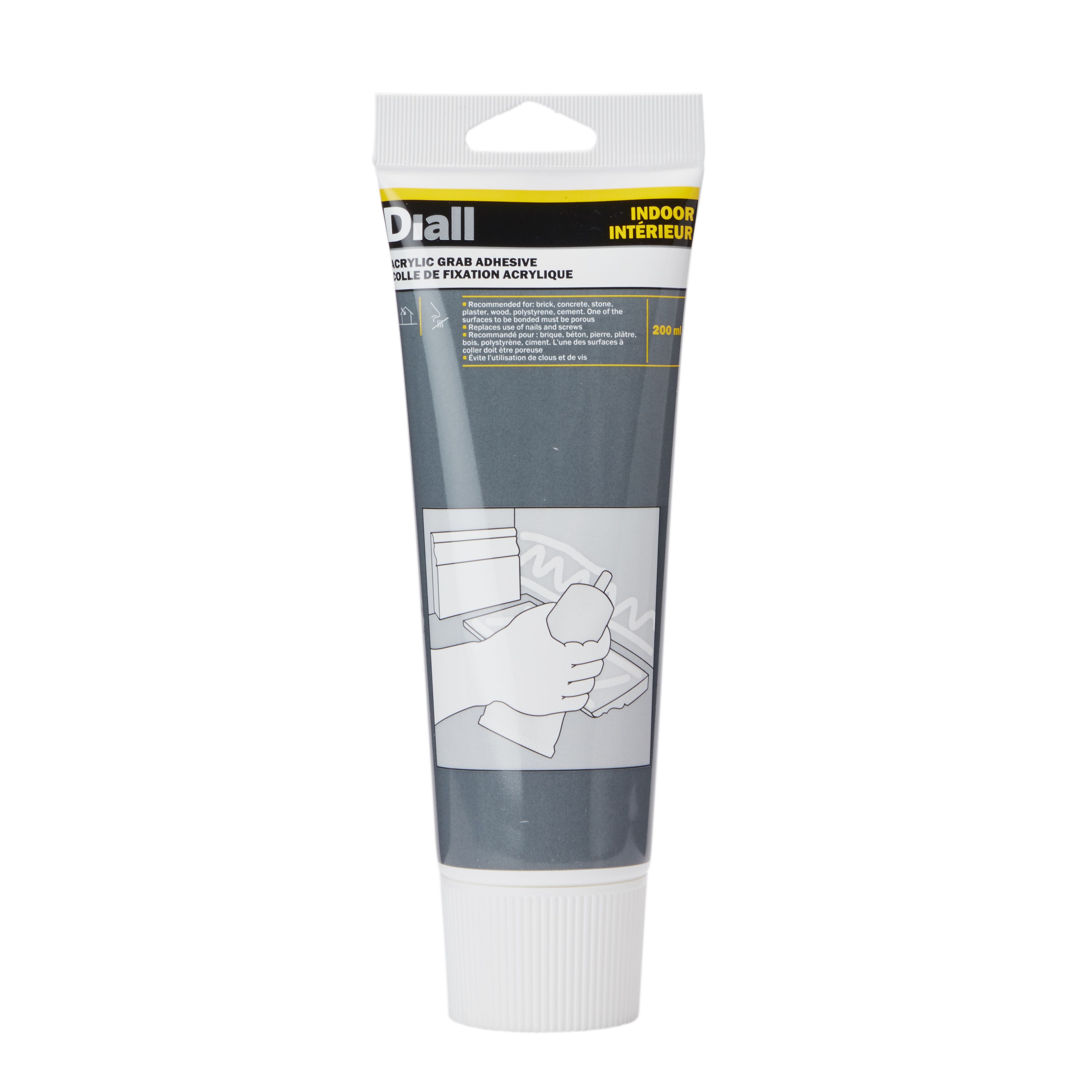 Diall Solventfree Acrylicbased Buff Grab adhesive 200ml DIY at B&Q