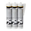 Diall Solvent-free White Grab adhesive 930ml 1.26kg, Pack of 3