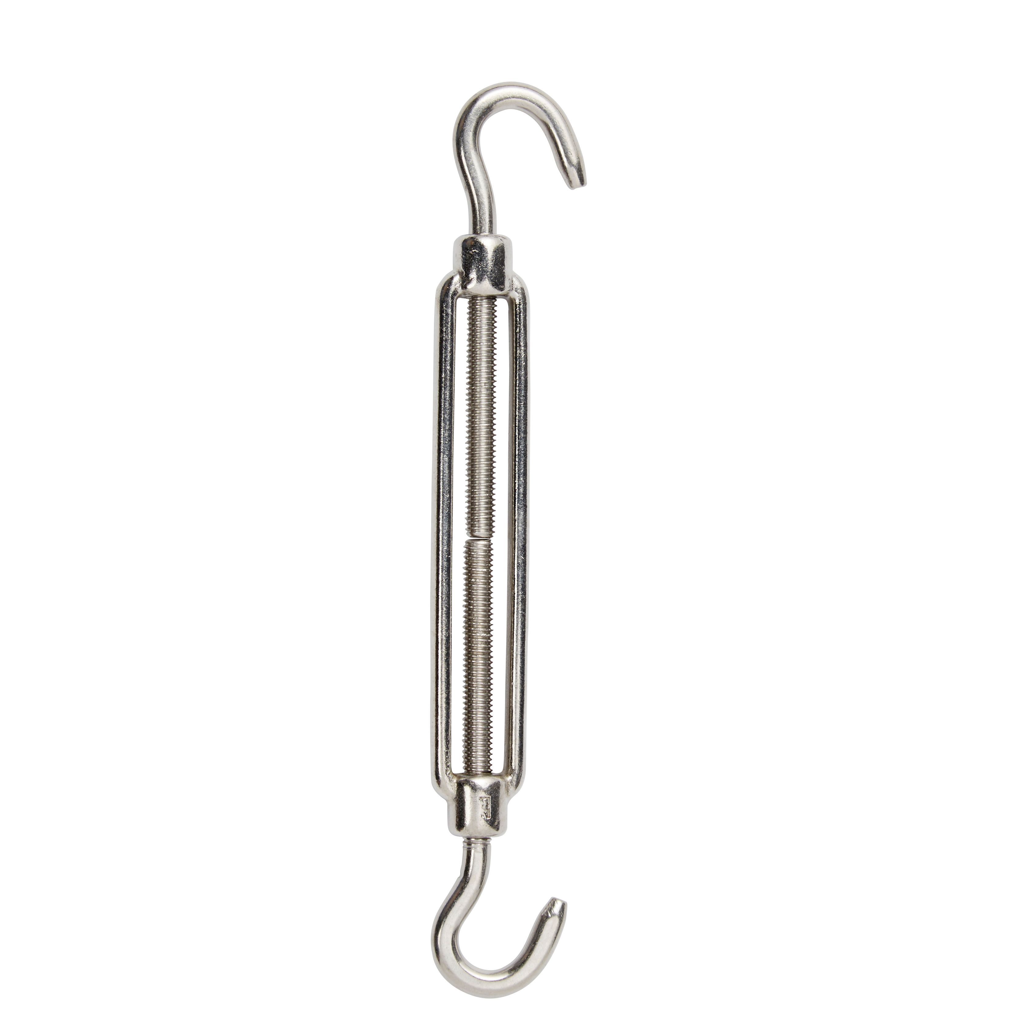 Diall Stainless steel Hook & hook Turnbuckle, (Dia)6mm (Max)100kg
