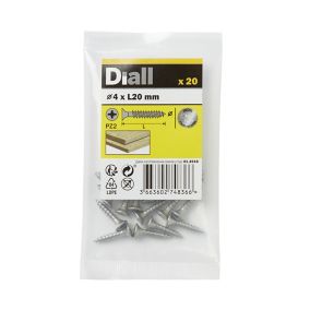 Diall Stainless steel Screw (Dia)4mm (L)20mm, Pack of 20