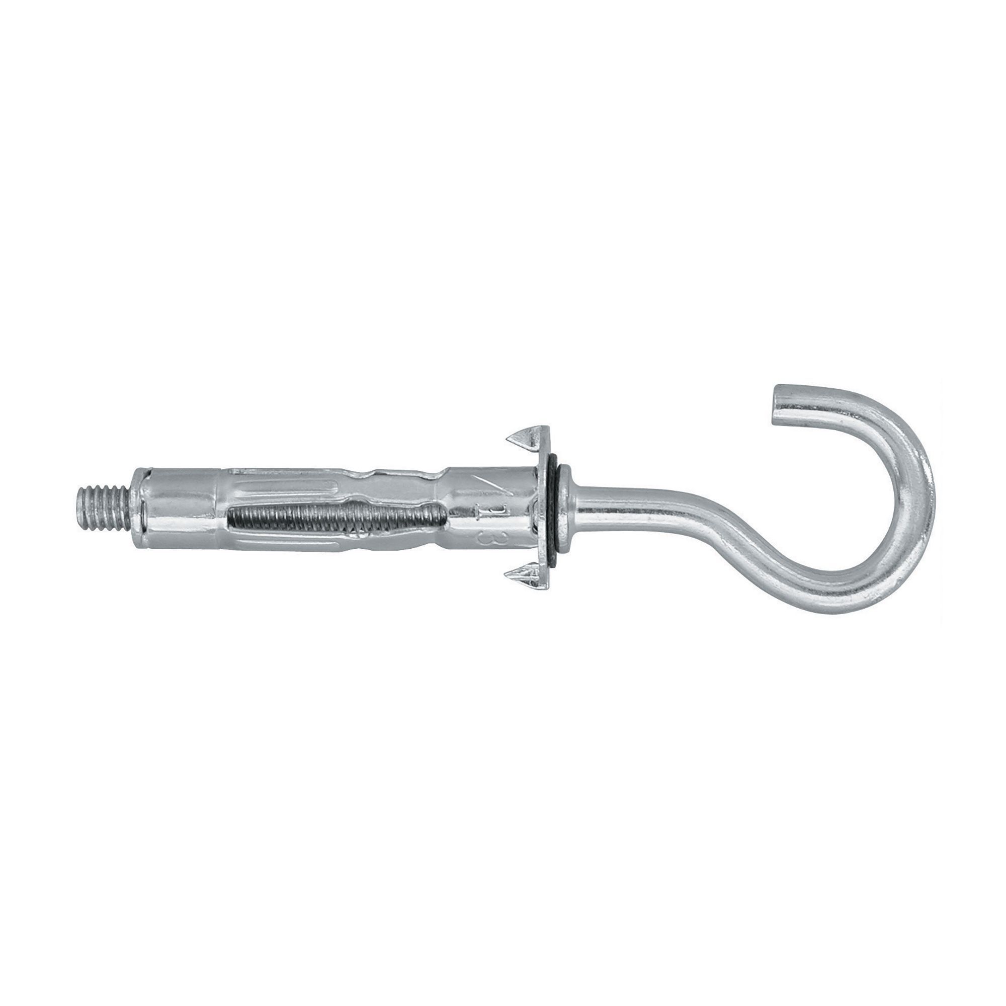 Diall Steel L-hook Hollow wall anchor M5 (L)52mm, Pack of
