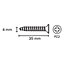 Diall Steel Mirror screw (L)35mm (Dia)3.5mm, Pack of 4