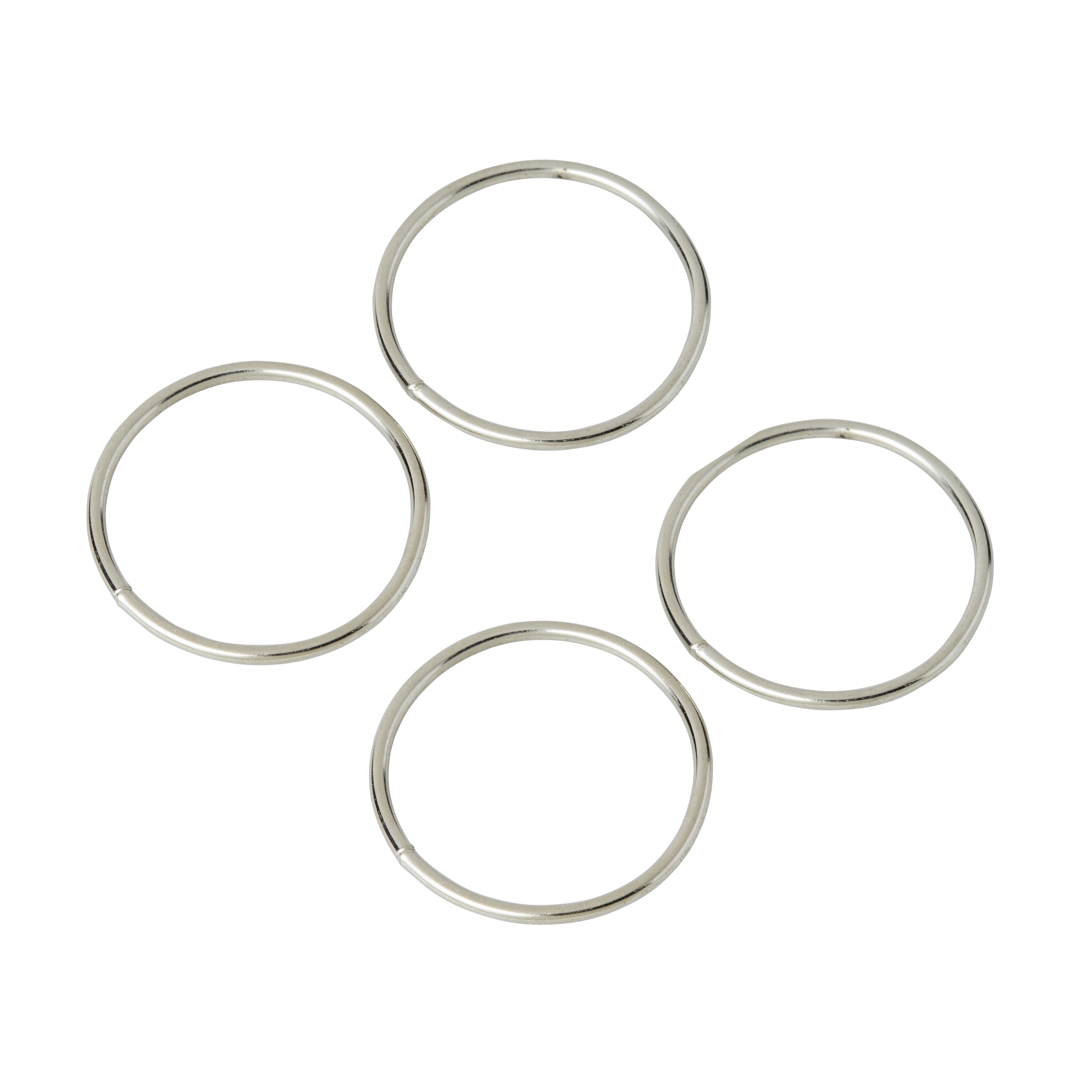 Diall Steel Split ring (Dia)2mm, Pack of 4